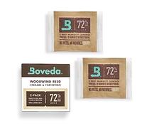 Boveda Musik Reed Lot de 2 paquets d'humidité en bois, 72 % RH, taille 8-2 feuilles, absorbeur d'humidité, pour instruments de musique en bois, humidificateur à 2 voies