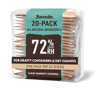 Boveda pour cigares/tabac | régulateur d'humidité dans les 2 sens à 72% d'HR | taille 60 pour 25 cigares | technologie brevetée pour cave à cigares | pochette refermable de 20 sachets