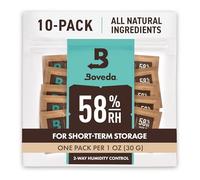 Boveda pour le stockage d'herbes | régulateur d'humidité dans les 2 sens à 58% d'HR | taille 8 pour maximum 30 g de fleurs | empêche la perte des terpènes | 10 sachets