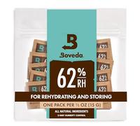 Boveda pour le stockage d'herbes | régulateur d'humidité dans les 2 sens à 62% d'HR | taille 4 pour maximum 15 g de fleurs | empêche la perte des terpènes | 10 sachets