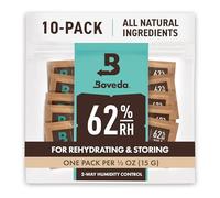 Boveda pour le stockage d'herbes | régulateur d'humidité dans les 2 sens à 62% d'HR | taille 4 pour maximum 15 g de fleurs | empêche la perte des terpènes | 10 sachets