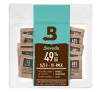 Boveda pour ranger des produits sensibles à l'humidité | régulateur d'humidité dans les 2 sens à 49% d'HR | sachets taille 8 pour maximum 30g | pochette refermable hermétique de 10 sachets