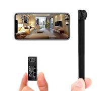 Boveila Mini caméra espion, WiFi 1080p, caméra de sécurité portable sans fil, enregistreur vidéo, caméras IP, caméra de nounou avec lentille étendue/détection de mouvement pour surveillance intérieure