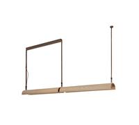 BOVER lampe à suspension ALUET S/100/2L (Lumière directe et indirecte - Aluminium, acier, bois, coton)