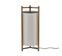 BOVER lampadaire KANDO P/111 (Ruban blanc - Aluminium, bois de teck, ruban, polycarbonate.)