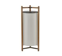 BOVER lampadaire KANDO P/111/R (Ruban blanc - Aluminium, bois de teck, ruban, polycarbonate.)