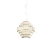Bover Mos 01 Pendelleuchte, abat-jour à rubans de couleur crème