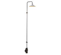 Bover Platet A/06 Wandleuchte, abat-jour gris clair, bord de fuite dimmable