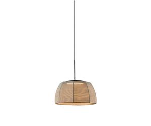 Bover Tanit S/43 Pendelleuchte, structure noir mat, abat-jour beige