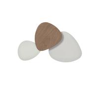 Bover Tria Set 3 Wandleuchte, chêne naturel / blanc mat