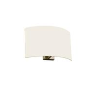 Bover Wall Street 21 Wandleuchte, abat-jour en coton blanc