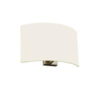 Bover Wall Street 32 Wandleuchte, abat-jour en coton blanc