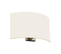 Bover Wall Street 45 Wandleuchte, abat-jour en coton blanc