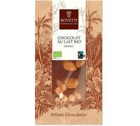 BOVETTI-Chocolat au lait bio aux amandes - 100 g