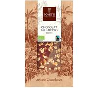 BOVETTI-Chocolat au lait bio aux noisettes - 100 g