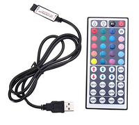 Boveution 44 Clé USB Télécommande pour 5V 5050 RGB LED Strip Light TV Pc Retour