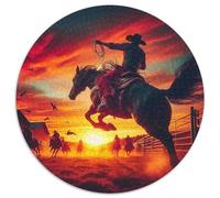 bovins-Boy Puzzle Rond 1000 Pièces Ritter Enfants Cadeau InspiRatteions Voyage Réduction du Stress 1000pcs (67.5x67.5cm)