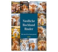 Bovins mignons des hautes terres, Version française (Calendrier mural 2026 DIN A3 portrait), Calendrier CALVENDO mensuel