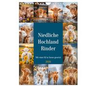 Bovins mignons des hautes terres, Version française (Calendrier mural 2026 DIN A4 portrait), Calendrier CALVENDO mensuel