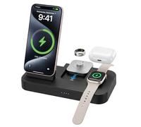 BOVIPO Coque de chargement sans fil 4 en 1 pour chargeur Oura Ring Gen 4, chargeur magnétique rapide 25 W pour iPhone, Apple Watch, AirPods, chargeur sans fil pour téléphone Samsung Galaxy, Galaxy