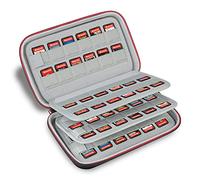 BOVKE Boîtier de Rangement pour Cartes de Jeu 96 Fentes pour Cartouches de Jeu Nintendo Switch, Cartes de Jeux Sony PS Vita, Cartes mémoire SD, Noir