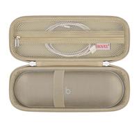 Bovke Cas Compatible Beats Pill sans Fil Bluetooth Haut - Parleur Beats Pill Portable Haut - Parleur Stand Pochette avec Maille supplémentaire Ligne de Charge Poche Champagne Gold