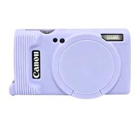 BOVKE Coque pour Appareil Photo Canon Powershot IXY 650 / Elph 360, Housse en Silicone Souple avec Bouchon D'Objectif Amovible, Étui de Protection Anti-Rayures Slim Fit, Violet
