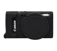 BOVKE Coque pour Appareil Photo Canon Powershot IXY 650 / Elph 360, Housse en Silicone Souple avec Bouchon D'Objectif Amovible, Étui de Protection Anti-Rayures Slim Fit, Noir