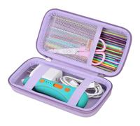 BOVKE Étui de Transport Dur pour l'ensemble de Stylo 3D, étui de Stylo 3D Compatible avec 3Doodler Start + Essentials Stylo d'impression 3D Jouet Home Art Activity Set, Filament d'impression, Violet