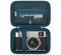 BOVKE étui de Transport pour Caméra Numérique Fujifilm X100VI / X100V / X-E5 Kompaktkamera, Poche en Maille Supplémentaire pour Accessoires de Caméra Fuji Câbles de Charge, Bleu