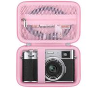 BOVKE étui de Transport pour Caméra Numérique Fujifilm X100VI / X100V / X-E5 Kompaktkamera, Poche en Maille Supplémentaire pour Accessoires de Caméra Fuji Câbles de Charge, Rose