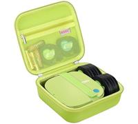 BOVKE Étui de Transport pour Étiqueteuse Bluetooth DYMO LetraTag 200B, Support Compact sans Fil Imprimante D'étiquettes DYMO LetraTag, Espace Supplémentaire pour Rubans D'étiquettes, Jaune