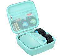 BOVKE Étui de Transport pour Étiqueteuse Bluetooth DYMO LetraTag 200B, Support Compact sans Fil Imprimante D'étiquettes DYMO LetraTag, Espace Supplémentaire pour Rubans D'étiquettes, Bleu