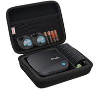BOVKE Étui de Transport pour Étiqueteuse Bluetooth DYMO LetraTag 200B, Support Compact Sans fil pour Imprimante D'étiquettes DYMO LetraTag avec Espace Supplémentaire pour les Rubans D'étiquettes, Noir