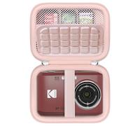BOVKE Etui de Transport pour Kodak PIXPRO Zoom FZ45 FZ55 Caméra numérique Amiable 16MP, Poche en Maille pour câbles d'appareil Photo, Batteries, Rose