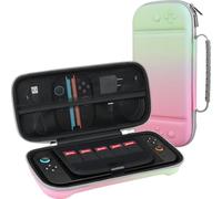 BOVKE Étui de Transport pour la Nouvelle 2025 Nintendo Switch 2, Porte Sac de Voyage Dur Protecteur Switch 2 avec Espace supplémentaire pour, câbles, Cartouches, Fantaisie Rose Vert [Jeu vidéo]