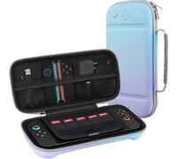 BOVKE Étui de Transport pour la Nouvelle 2025 Nintendo Switch 2, Porte Sac de Voyage Dur Protecteur Switch 2 avec Espace supplémentaire pour Joy-Con, câbles, Violet Fantaisie Bleu [Jeu vidéo]