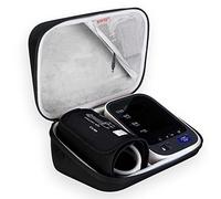 BOVKE Étui de Transport pour Tensiomètre Automatique à bras OMRON X3 Comfort et Brassard, sac de Voyage pour Tensiomètre avec Poche en Filet pour Piles et Chargeur, Noir