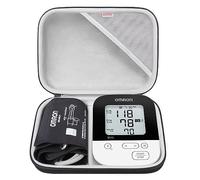BOVKE Étui de Transport pour Tensiomètre Automatique à bras OMRON X3 Comfort et Brassard, sac de Voyage pour Tensiomètre avec Poche en Filet pour Piles et Chargeur, Noir