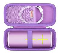 BOVKE étui de Voyage Compatible avec l'enceinte Portable Bluetooth étanche Ultimate Ears Boom 4, étui Boom 4 avec Pochette en Maille pour Les câbles de Recharge, Lilas
