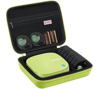 BOVKE Étui de Voyage pour DYMO LetraTag 200B Bluetooth Label Maker, DYMO LetraTag sans Fil Compact Label Printer Holder avec Espace supplémentaire pour Letratag recharges Label Tapes, Jaune Pistache