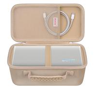 BOVKE Étui de voyage pour haut-parleur Bluetooth portable sans fil Sony ULT Field 3, sac de transport avec poche en maille pour câbles de charge, champagne