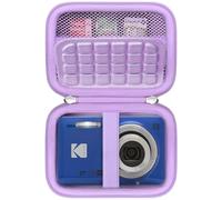 BOVKE Etui de Voyage pour Kodak PIXPRO FZ55 / FZ53 / FZ45 / FZ43 16 MP caméra numérique, Kodak FZ55 Vlogging caméra Porte Sac de Stockage, Espace supplémentaire pour Les câbles, Chargeur, Violet