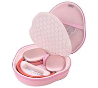 BOVKE Étui Dur avec Mode Veille pour Apple AirPods Max 2 / Apple AirPods Max Casque Circum-auriculaire, AirPods Max 2/ Max Portable Détenteur, Poche en Maille pour Les Casque Accessoires, Rose