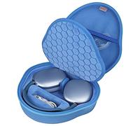 BOVKE Étui Dur avec Mode Veille pour Apple AirPods Max 2 / Apple AirPods Max Casque Circum-auriculaire, AirPods Max 2/ Max Portable Détenteur, Poche en Maille pour Les Casque Accessoires, Bleu