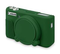 BOVKE Étui en Silicone pour Canon Powershot SX740 / SX730 HS Appareil Photo Numérique, SX740 HS Soft Case Cover Caméra en Caoutchouc Manche Slim Fit avec Couverture D'objectif Amovible, Vert