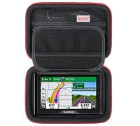 BOVKE Étui GPS pour Navigateur GPS Garmin Drive 52/51/53, DriveSmart 55, Garmin z?mo XT, dezl OTR500, zumo 396 LMT-S de 5 à 5,5 Pouces, avec Espace Supplémentaire pour Chargeur, Câble, Noir