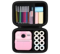 BOVKE Étui pour Appareil Photo Enfant pour ASTGMI/TIATUA/HiMont/UIONVO/CAMCLID/ETIKEZ/MYSTILUCK/Gofunly/Hangrui/Dusefogo Appareil Photo Enfant, Cadeaux d'anniversaire pour Filles et Garçons, Noir
