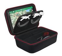 BOVKE Étui Rigide pour GPS 8 Pouces Garmin dezl OTR800 / d?zl OTR810 / DriveSmart 6 / Garmin RV 890, Espace Supplémentaire pour Chargeur, Support à Friction, Câbles USB et Accessoires, Noir + Noir