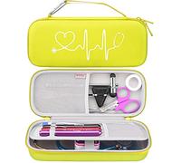 BOVKE Étui rigide pour Stéthoscope 3M Littmann Classic III, Lightweight II S.E, Cardiology IV Diagnostic, MDF Acoustica Deluxe - Espace Supplémentaire pour Marteau Médica et Accessoiresl, Jaune Citron
